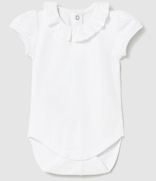 White Ruffled Bodysuit