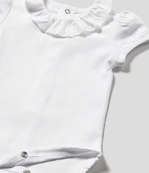 White Ruffled Bodysuit