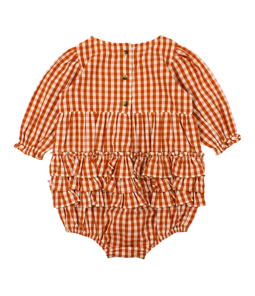 Burnt Orange Gingham Bubble