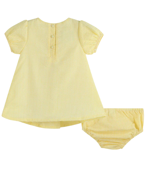 Yellow Lemon Dress & Bloomer Set