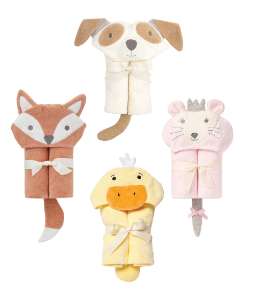 Character Hooded Bath Towels