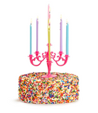 Candelabra Cake Topper with Candles