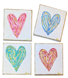 Hand Painted Heart Canvas Art