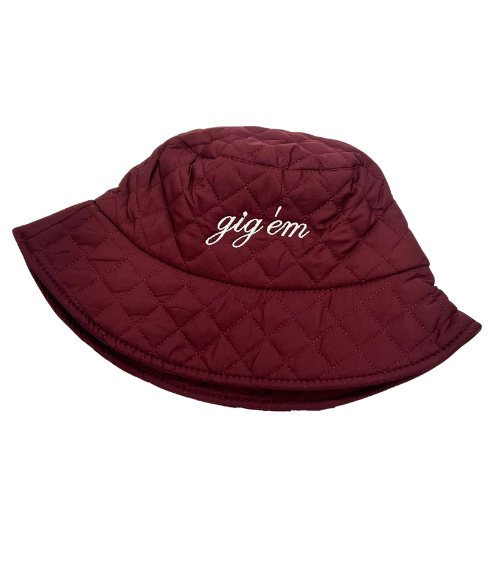 Collegiate Embroidered Bucket Hats
