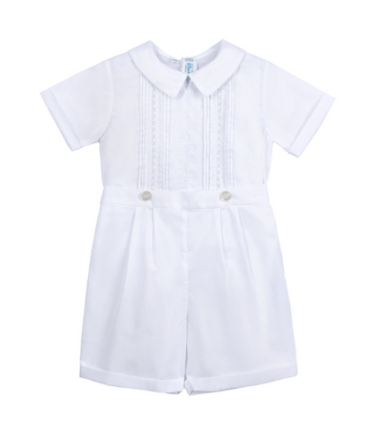 Feltman Short Sleeve Pleated Longall with Dots