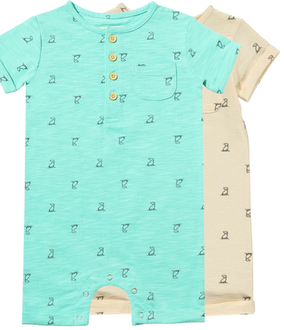 Henry Henley Romper - Multiple Colors