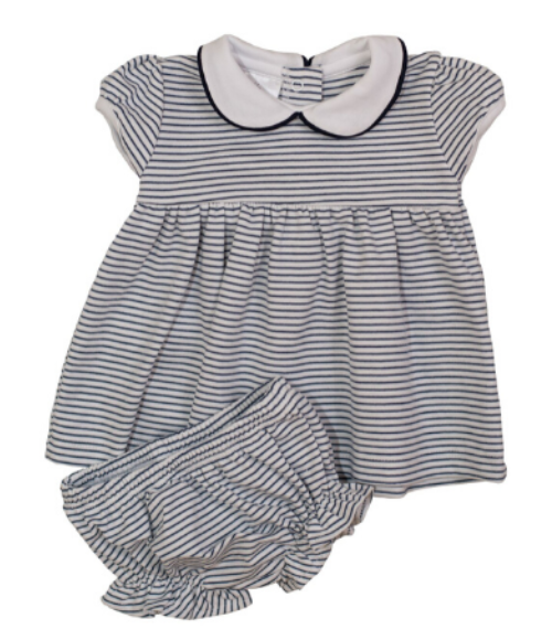 Bambinos Trinity Twirl Dress - SS Navy Stripe