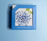 Blue Hydrangea 50 States Coaster Set