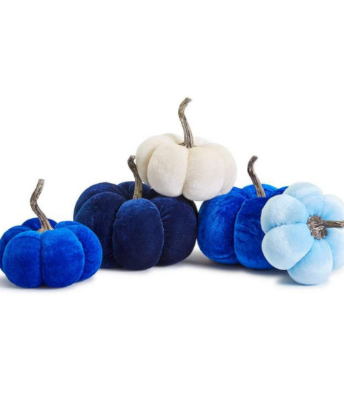 Velvet Decorative Pumpkins
