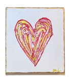 Hand Painted Heart Canvas Art