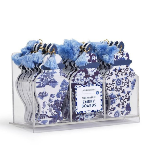 Chinoiserie Chic Ginger Jar Shape Emery Board