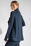 Plus Size Asymmetric Jacket with Cowl Neck - Multiple Colors