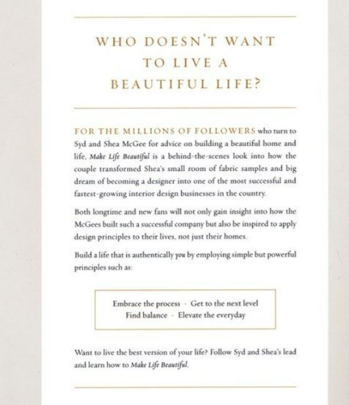 Make Life Beautiful Book