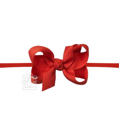 1/4" Headband w/Signature Grosgrain Bow