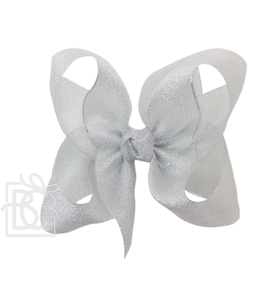 Silver Glitter Grosgrain Bow Silver Glitter Grosgrain Bow
