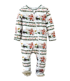 Ticket Please Holiday Zipper Footie