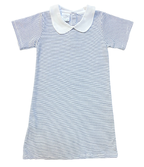 Bambinos Paris Play Dress - SS Navy Stripe (5T & Up)