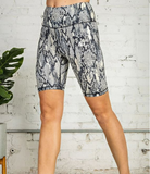 Navy Snake Bike Shorts