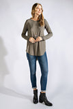 Round Neck Basic Top - Multiple Colors