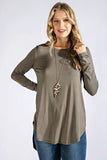Round Neck Basic Top - Multiple Colors