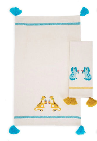 Cheetah & Staffordshire Tea Towel Set