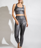 Plus Snake Fog Foil Print Sports Bralette - Multiple Colors