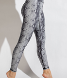 Plus Snake Chintz Grey & Charcoal Full Length Leggings