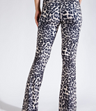 Plus Animal Print Flared Yoga Pants - Multiple Colors