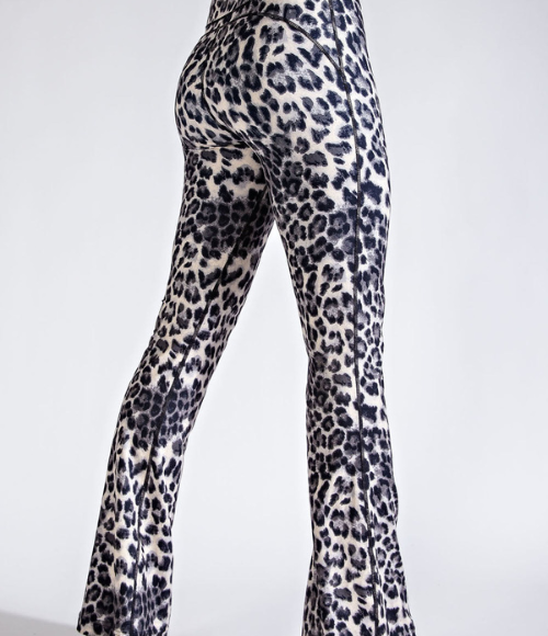 Plus Animal Print Flared Yoga Pants - Multiple Colors