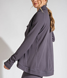 Plus Asymmetric Jacket with Cowl Neck - Multiple Colors