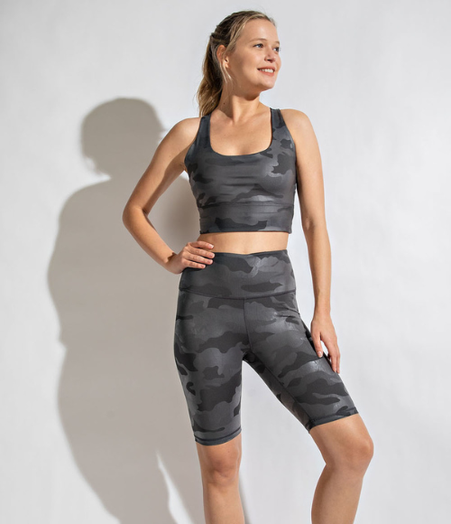Plus Camo Chintz Sports Bralette - Multiple Colors