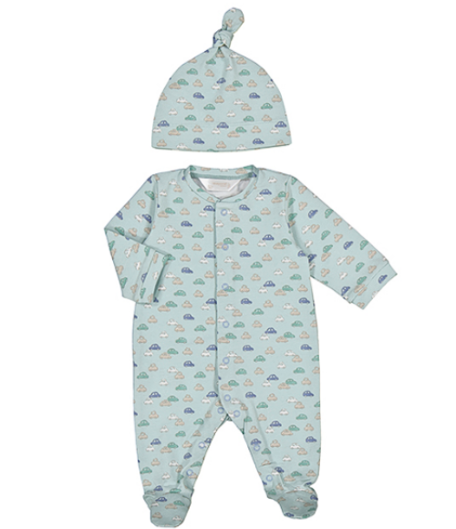 Green Cars Footie & Hat Set