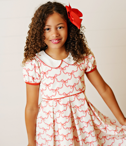 Red Ribbon Proper Pleat Dress