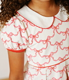 Red Ribbon Proper Pleat Dress