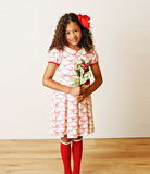 Red Ribbon Proper Pleat Dress