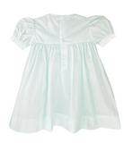 Fully Smocked Dress with French Lace - Mint