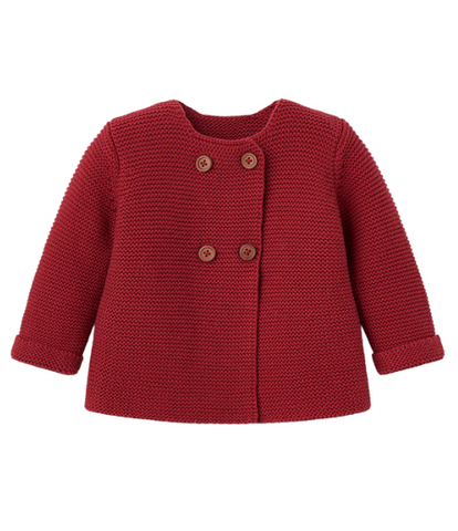 Red Knit Baby Cardigan