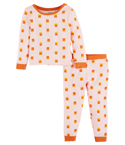 Pink Candy Corn Glow PJ Set