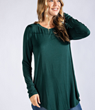 Plus Round Neck Top - Multiple Colors