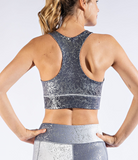 Plus Galaxy Foil Print Full Sports Bralette