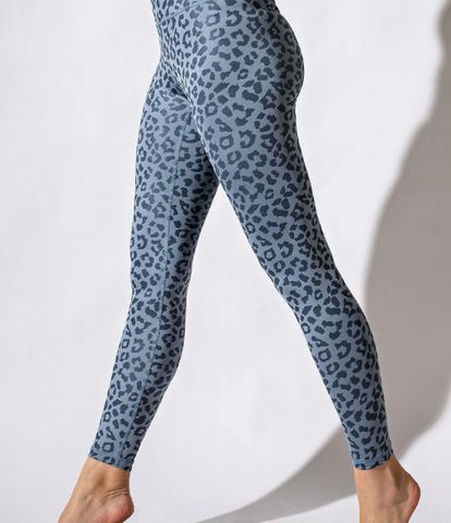 Plus Snake Chintz Grey & Charcoal Full Length Leggings