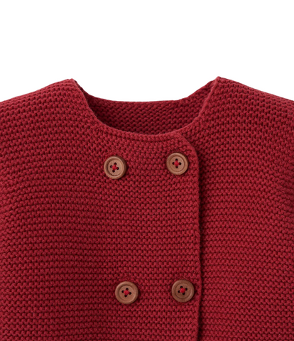 Red Knit Baby Cardigan