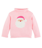 Pink Rollneck Santa Sweater