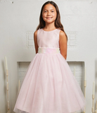 Pink Iridescent Bow Girls Dress