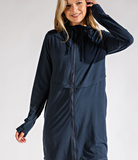 Plus Long Hooded Active Jacket - Multiple Colors