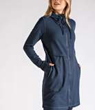 Plus Long Hooded Active Jacket - Multiple Colors