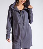 Plus Long Hooded Active Jacket - Multiple Colors