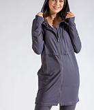 Plus Long Hooded Active Jacket - Multiple Colors
