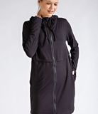 Plus Long Hooded Active Jacket - Multiple Colors