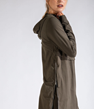 Plus Long Hooded Active Jacket - Multiple Colors